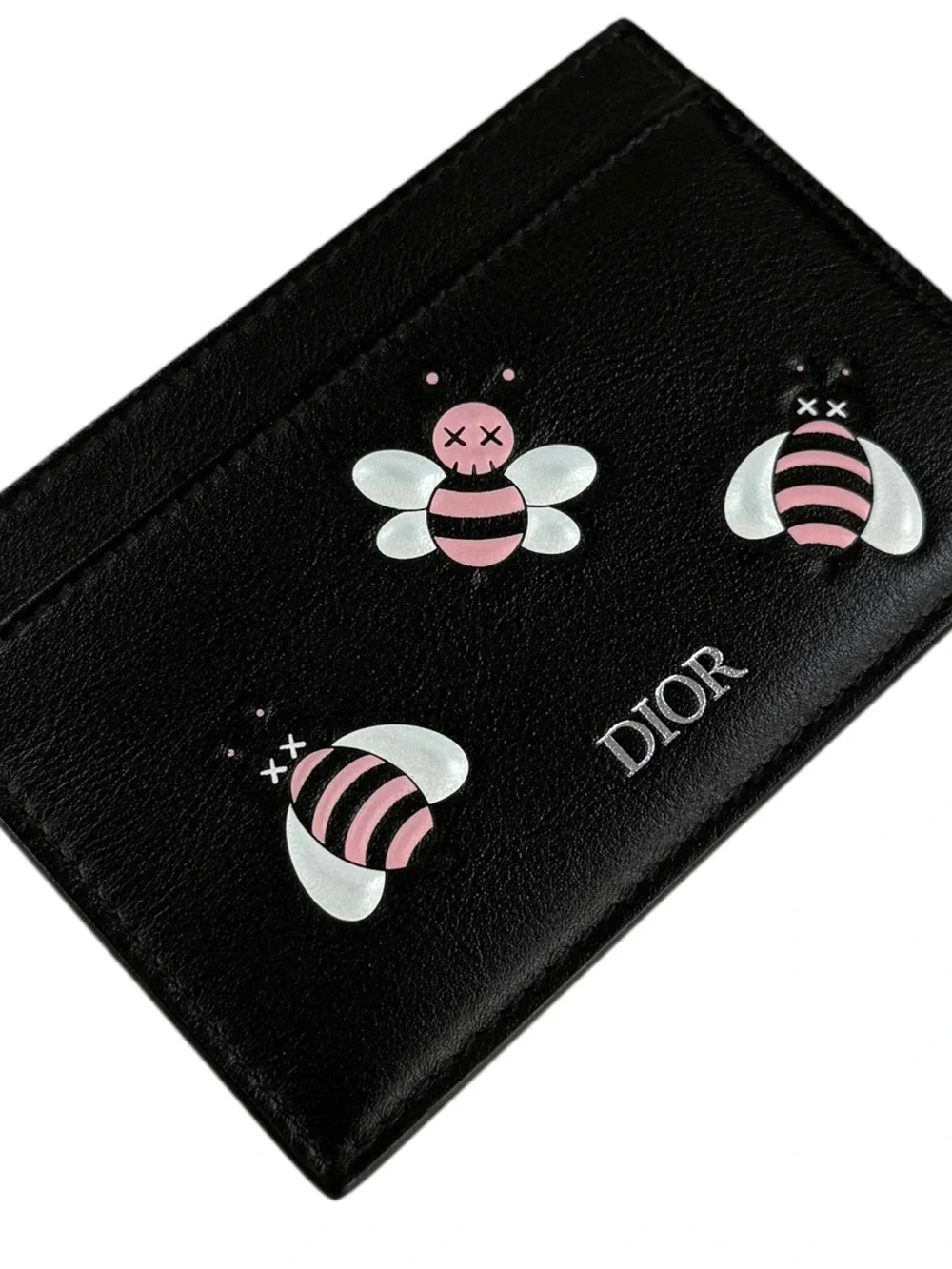 Dior x KAWS Bee Leather Card Holder Wallet